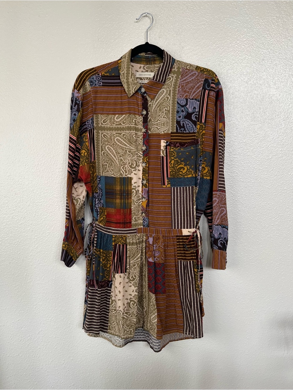 Urban Outfitters Patchwork Boho Mini Dress Size S